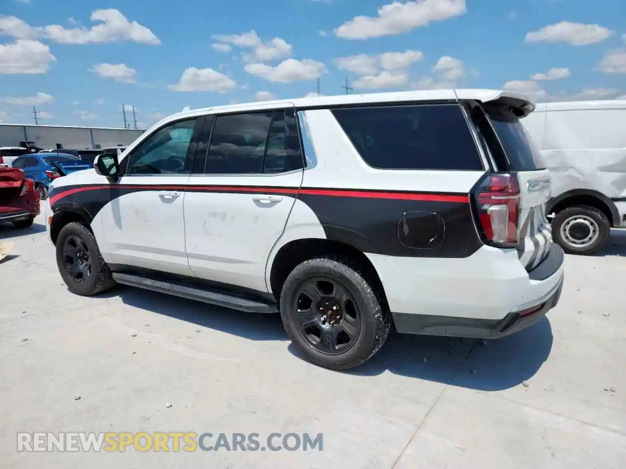 2 Photograph of a damaged car 1GBSCLED9MR411593 CHEVROLET TAHOE 2021
