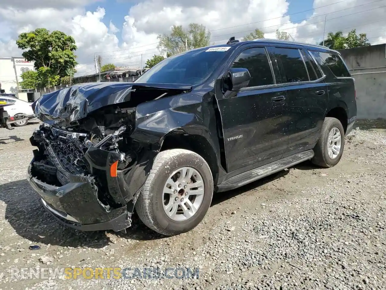 1 Photograph of a damaged car 1GNSCMKDXMR311046 CHEVROLET TAHOE 2021