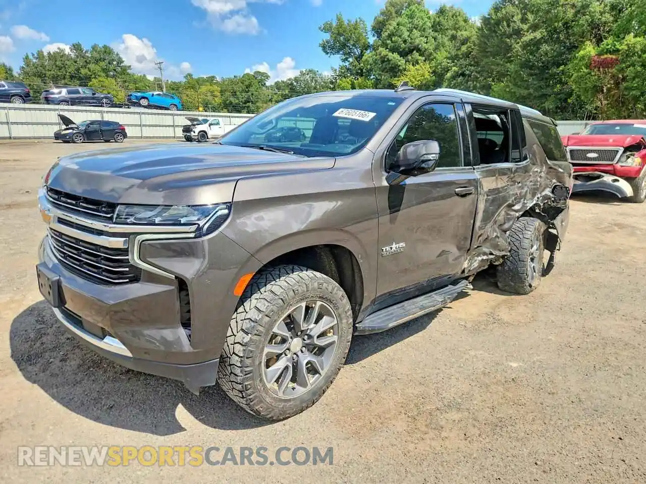 1 fotografías del automóvil dañado 1GNSCNKD2MR185061 CHEVROLET TAHOE 2021