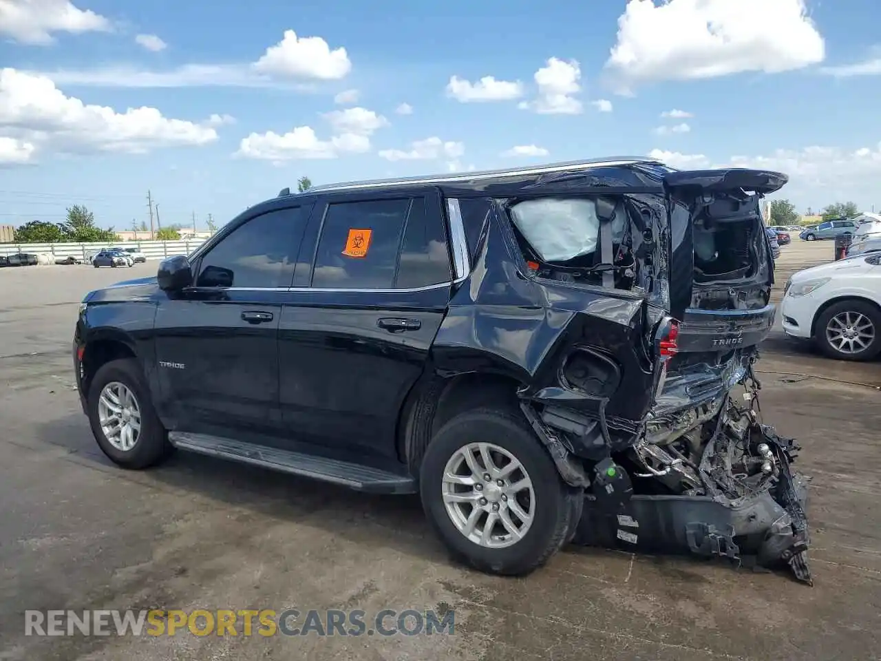 2 Photograph of a damaged car 1GNSCNKD2MR492889 CHEVROLET TAHOE 2021