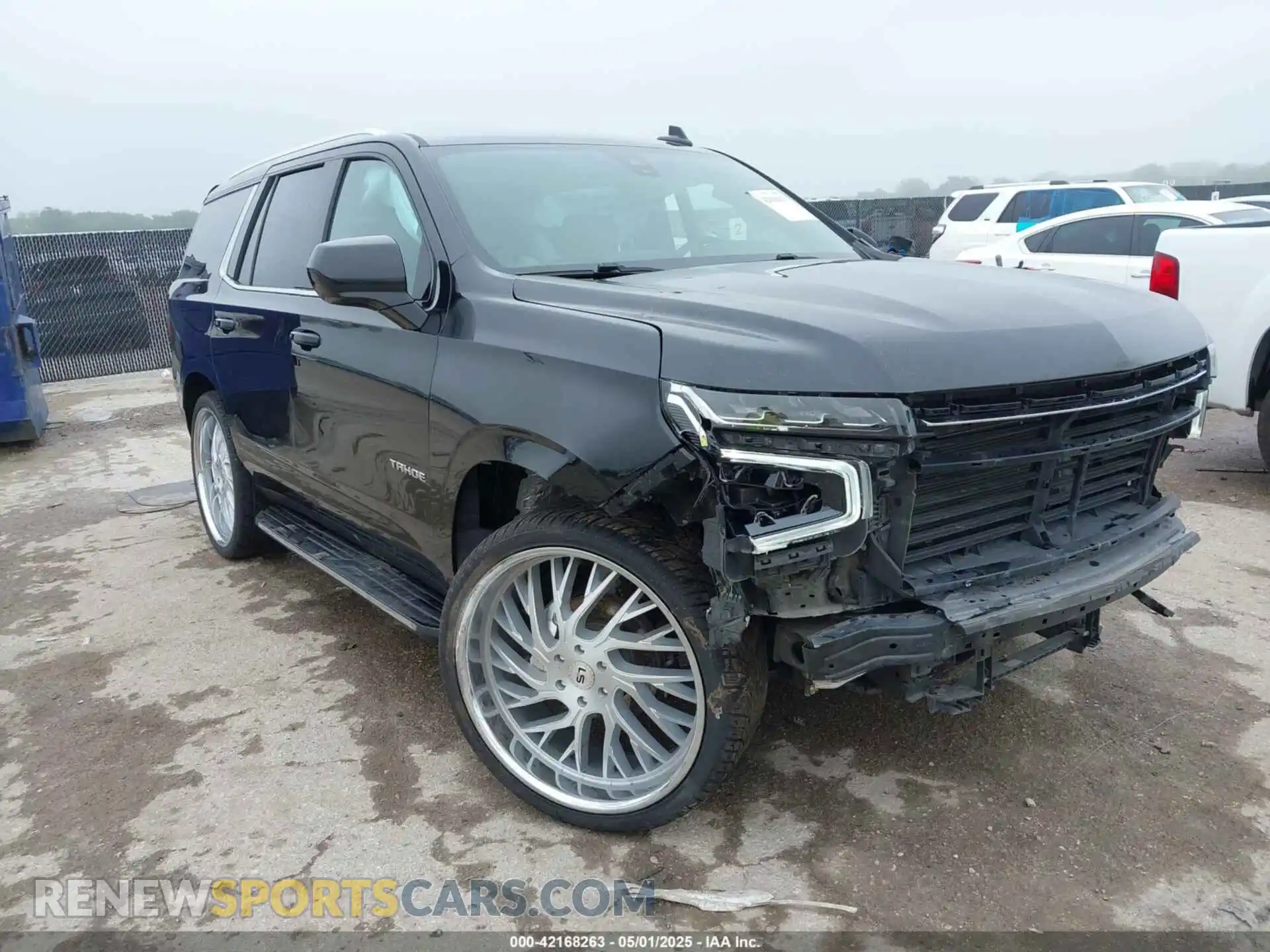 1 Photograph of a damaged car 1GNSCNKDXMR172381 CHEVROLET TAHOE 2021