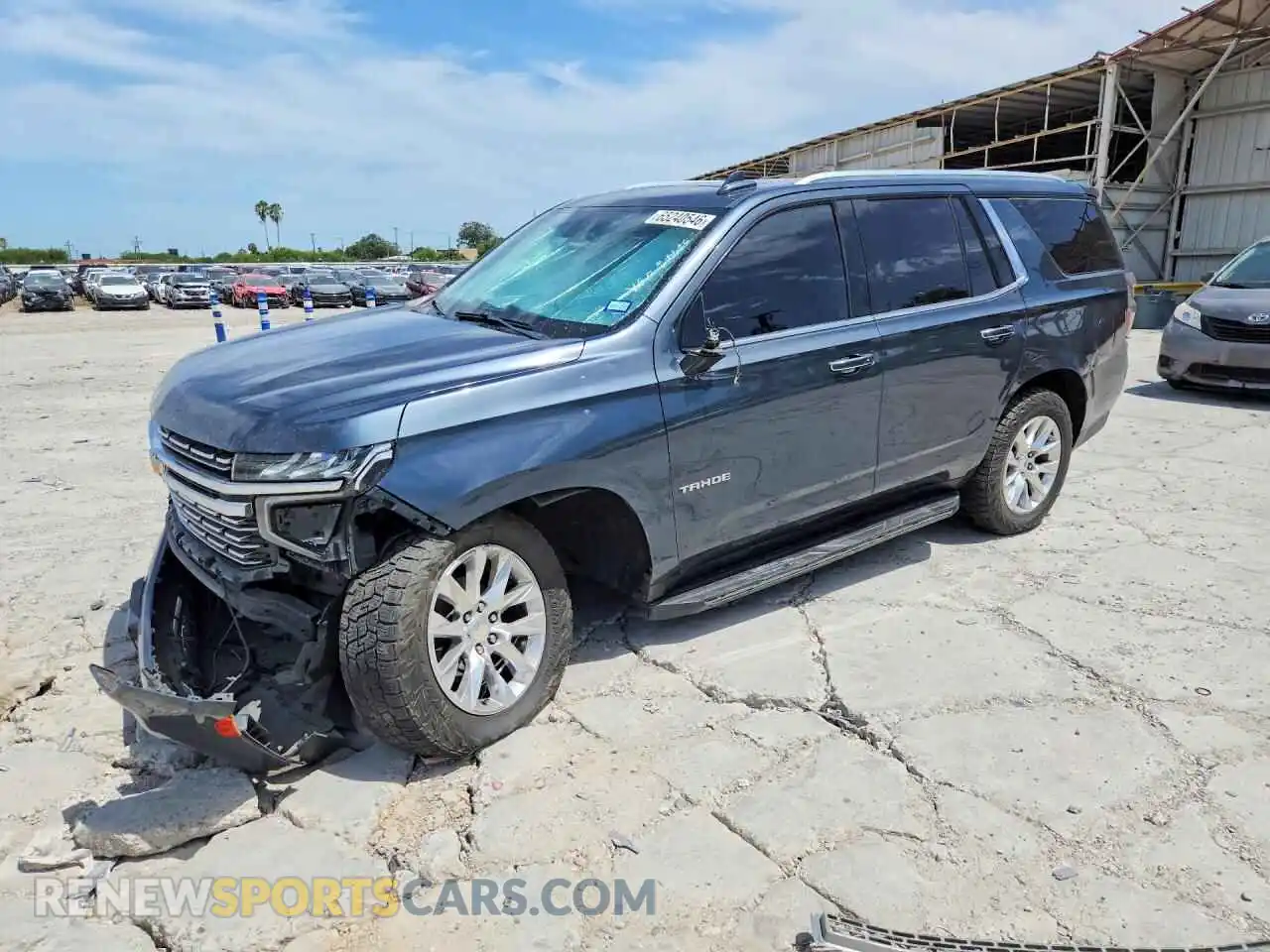 1 fotografías del automóvil dañado 1GNSCSKDXMR339448 CHEVROLET TAHOE 2021