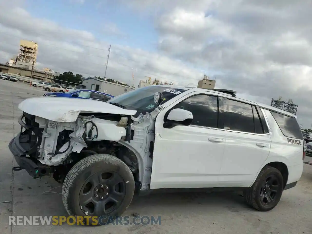 1 Photograph of a damaged car 1GNSKLED4MR443776 CHEVROLET TAHOE 2021
