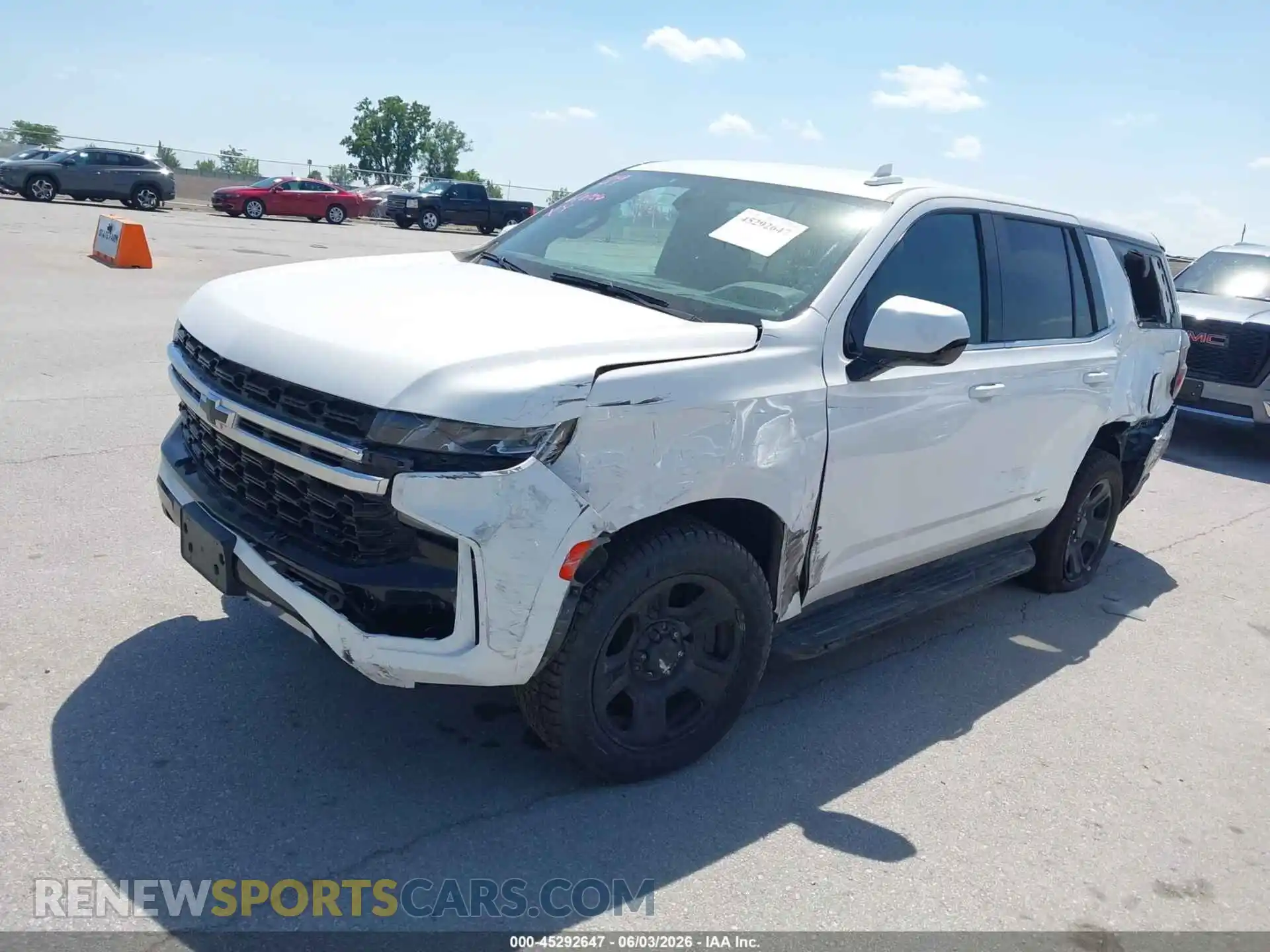 2 Photograph of a damaged car 1GNSKLED5MR410737 CHEVROLET TAHOE 2021