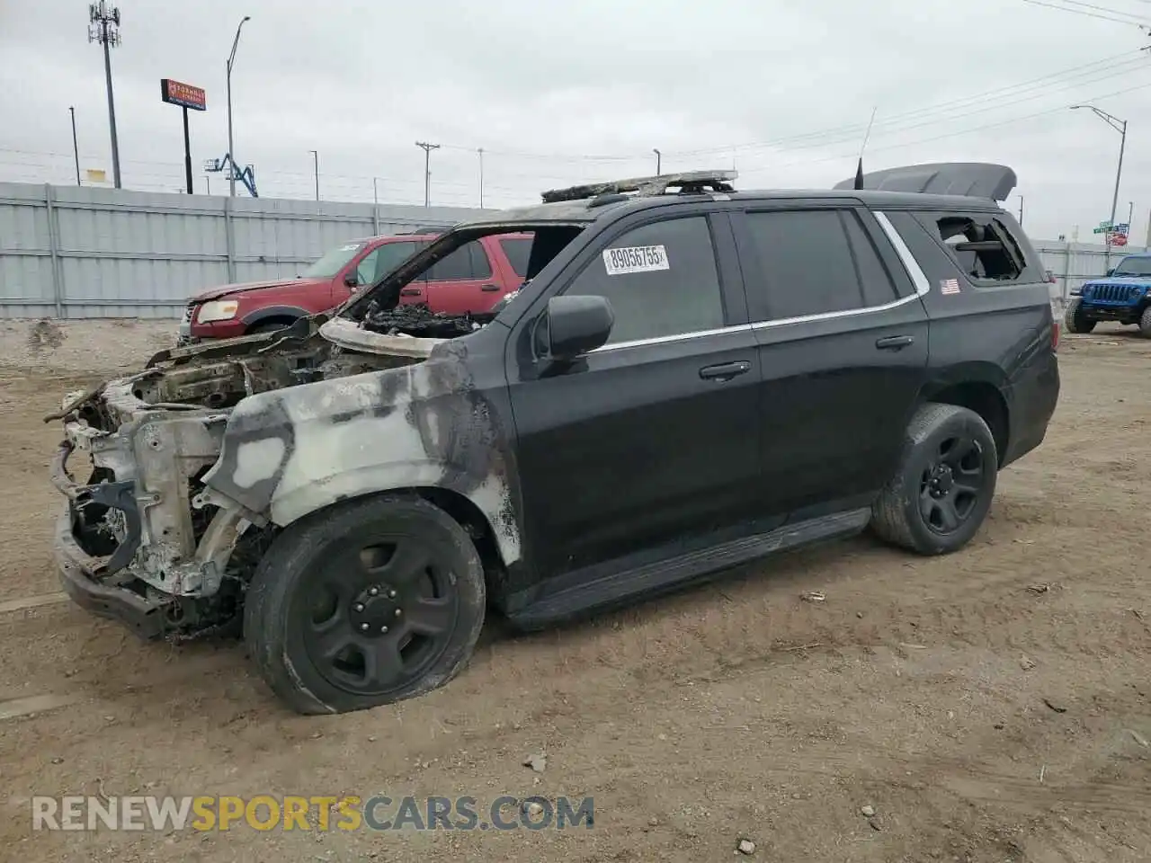 1 Photograph of a damaged car 1GNSKLED7MR407631 CHEVROLET TAHOE 2021