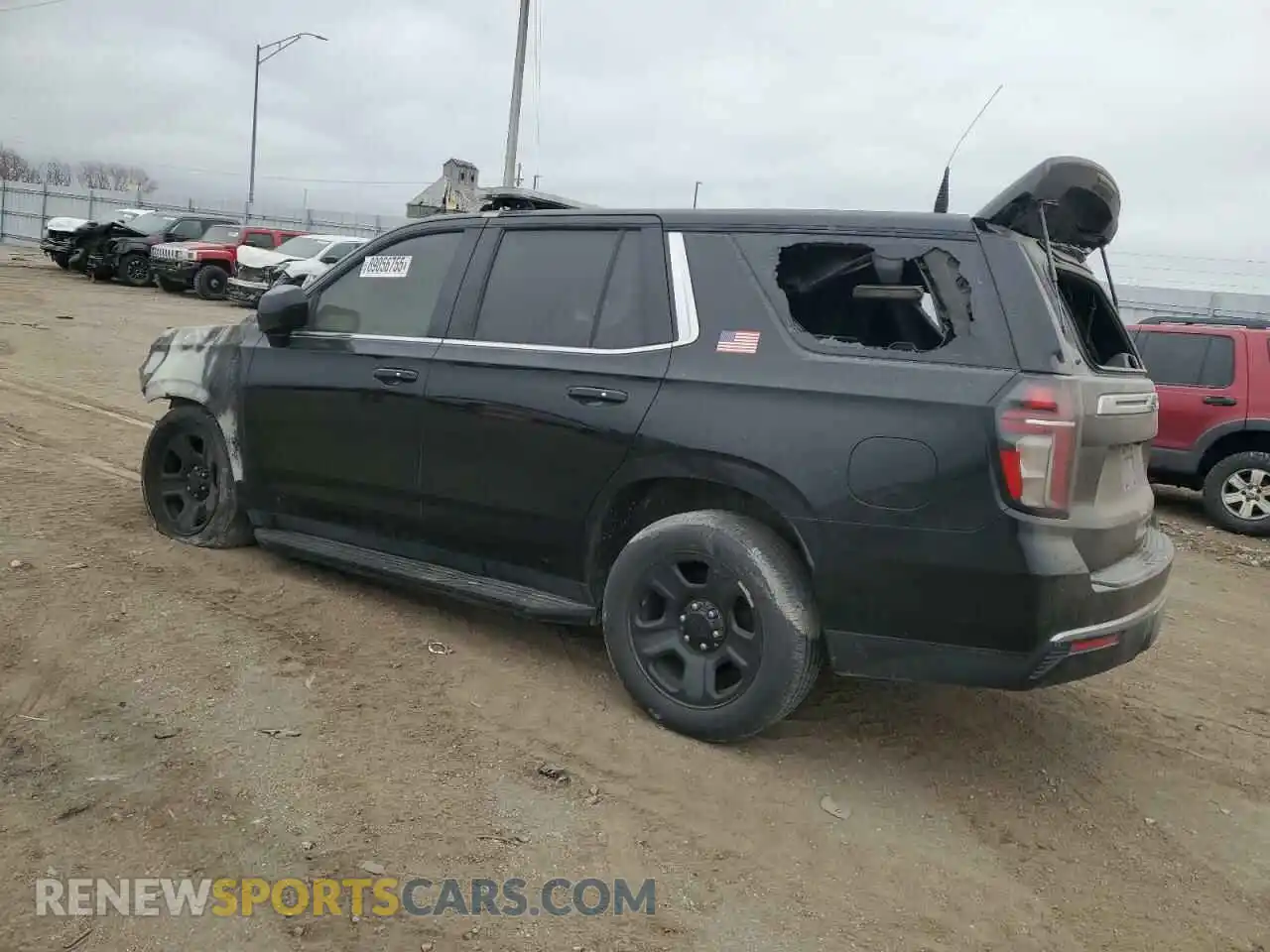 2 Photograph of a damaged car 1GNSKLED7MR407631 CHEVROLET TAHOE 2021