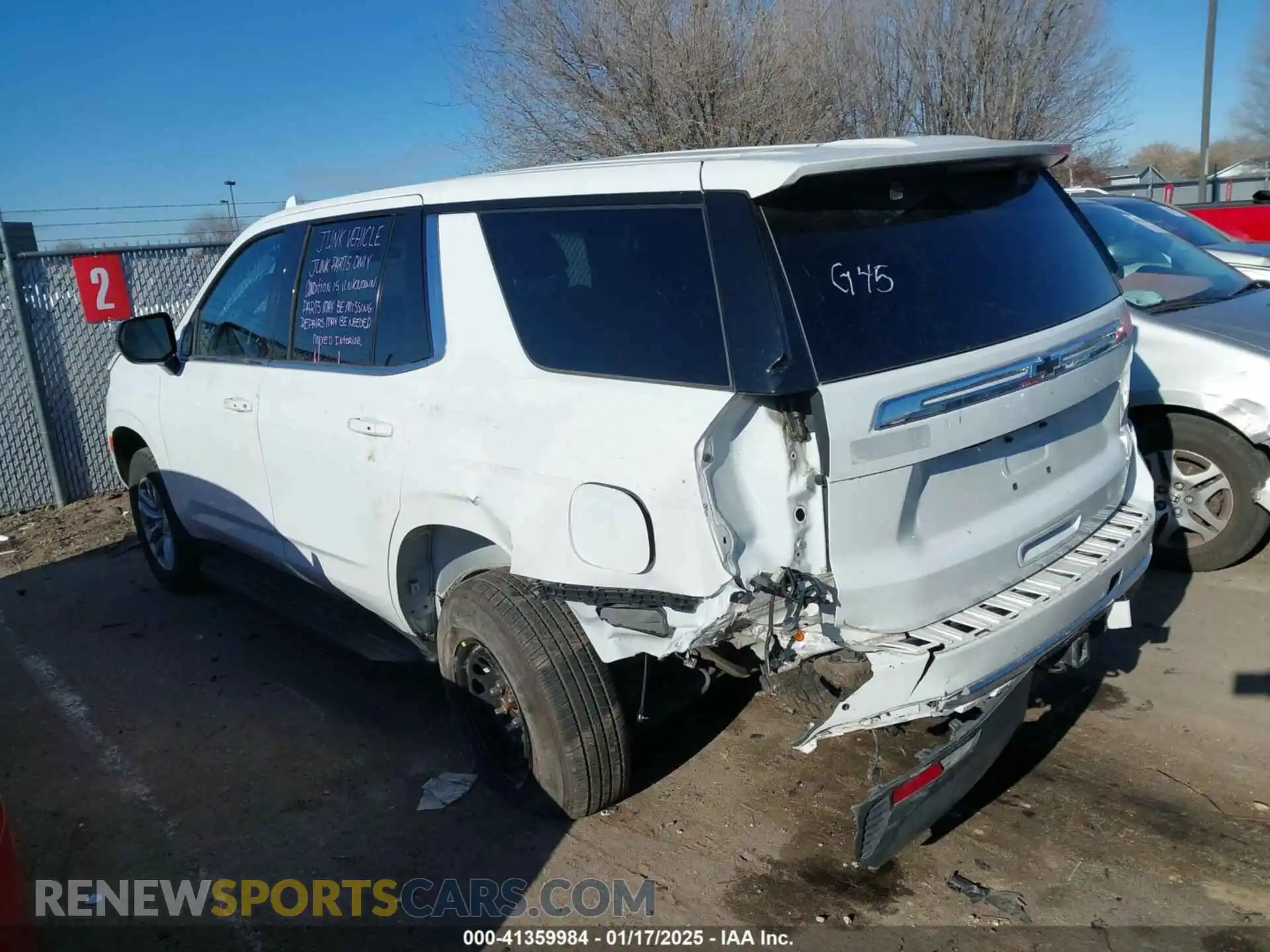 3 Photograph of a damaged car 1GNSKLED1PR152186 CHEVROLET TAHOE 2023