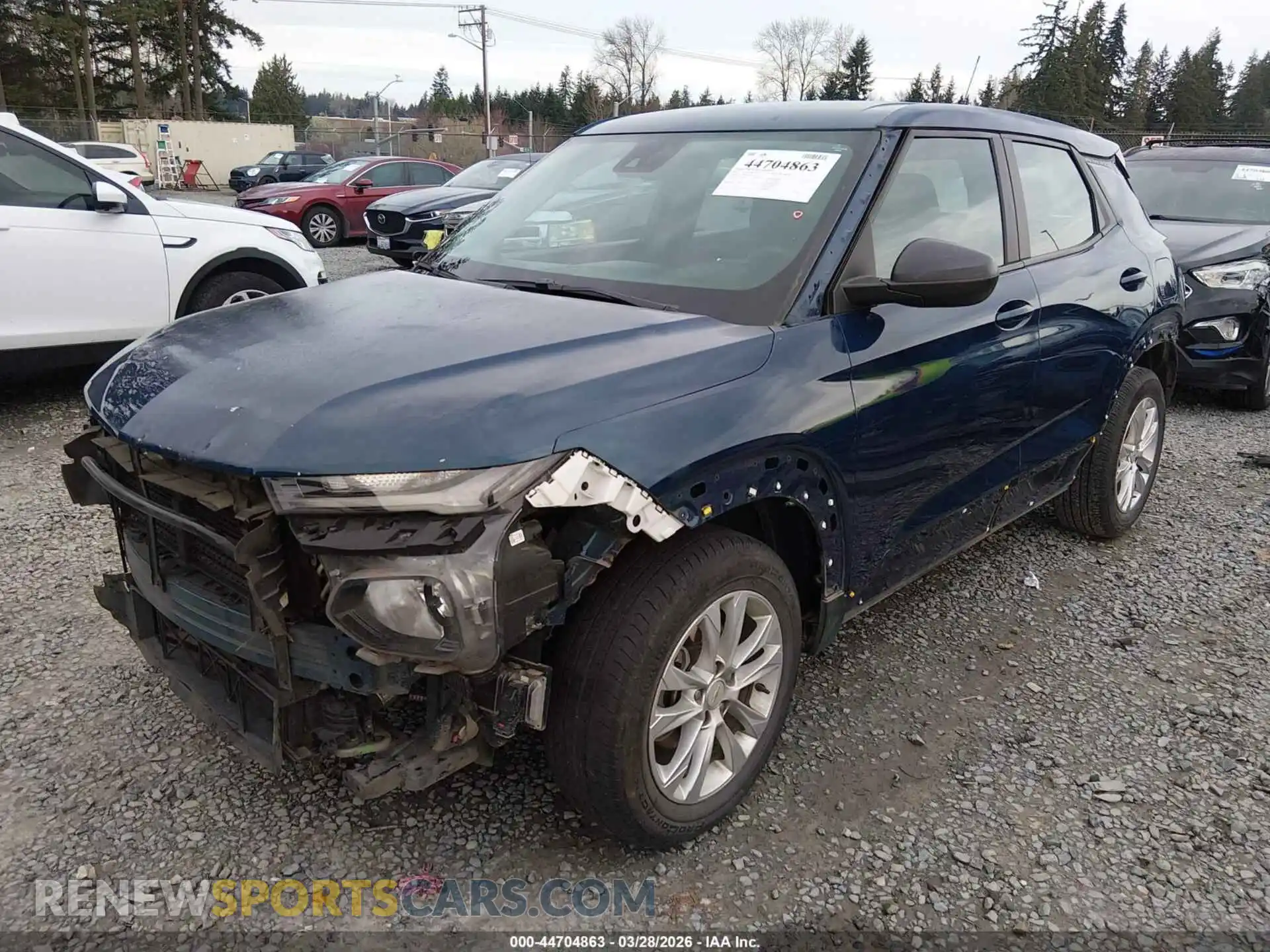2 Фотография поврежденного автомобиля KL79MMS21MB145332 CHEVROLET TRAILBLAZER 2021