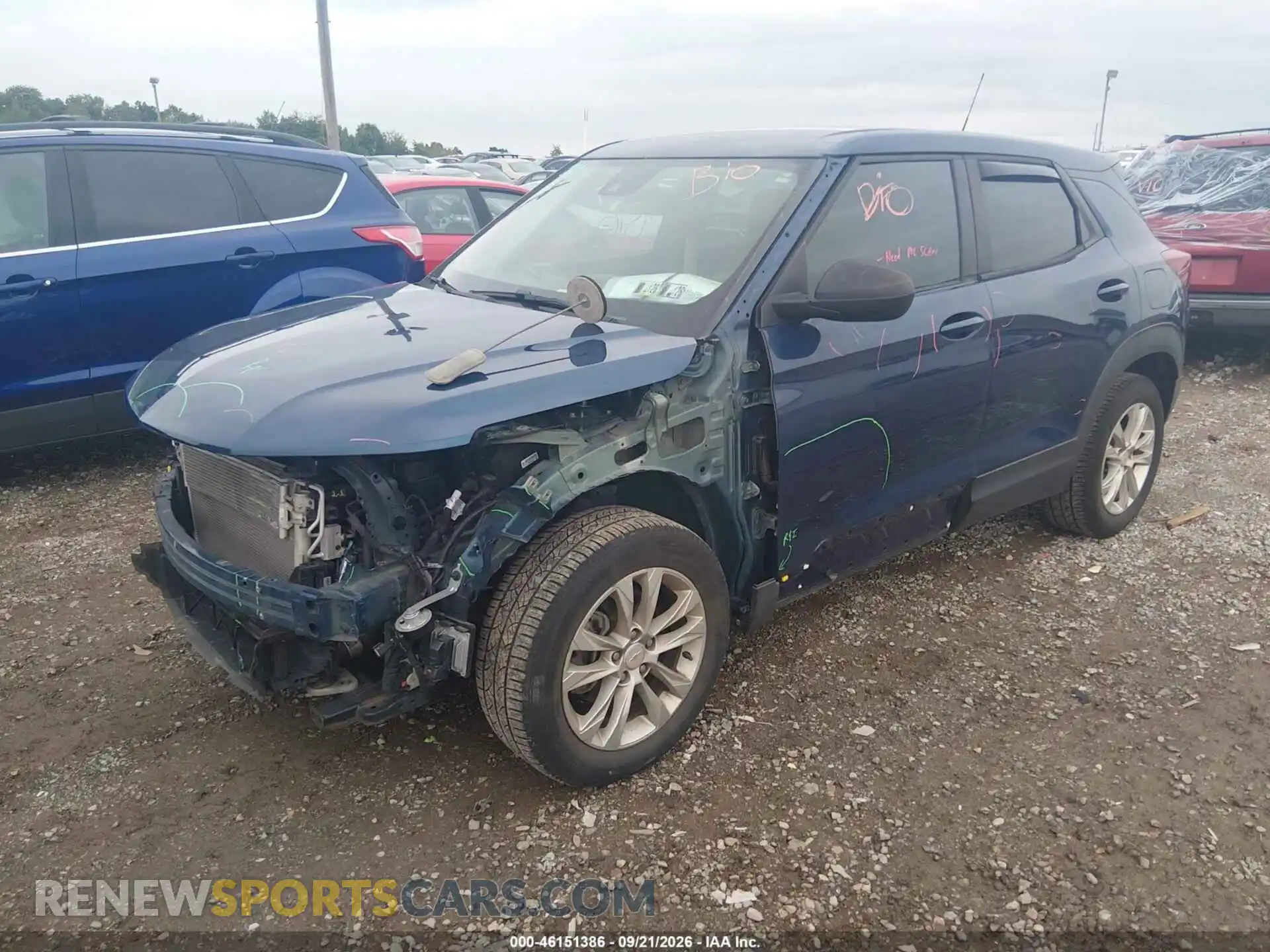 2 Фотография поврежденного автомобиля KL79MMS24MB057665 CHEVROLET TRAILBLAZER 2021