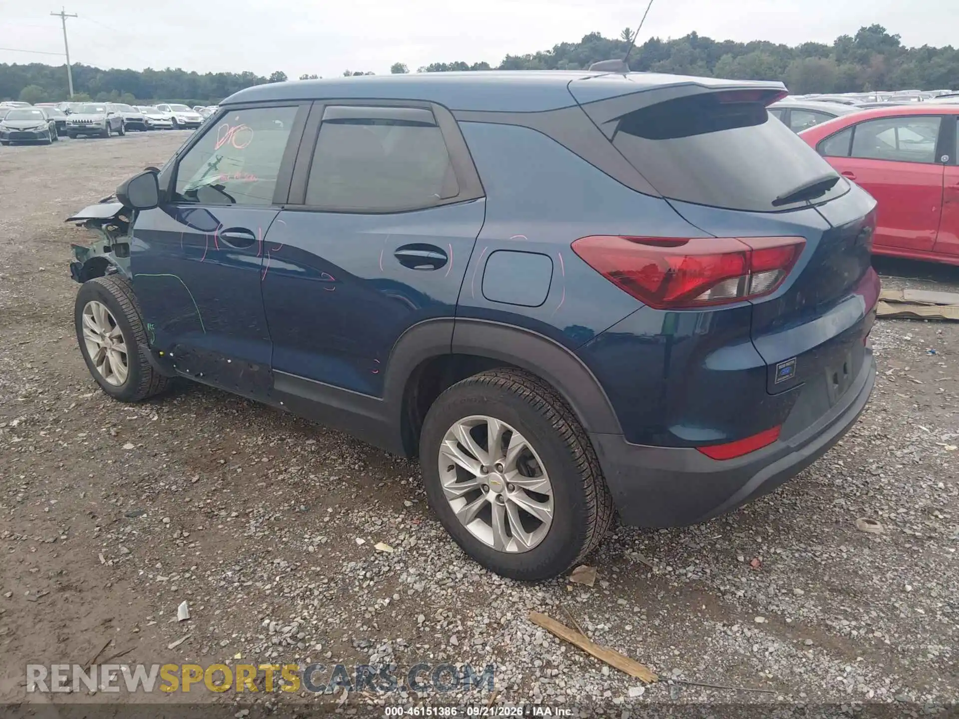 3 Фотография поврежденного автомобиля KL79MMS24MB057665 CHEVROLET TRAILBLAZER 2021