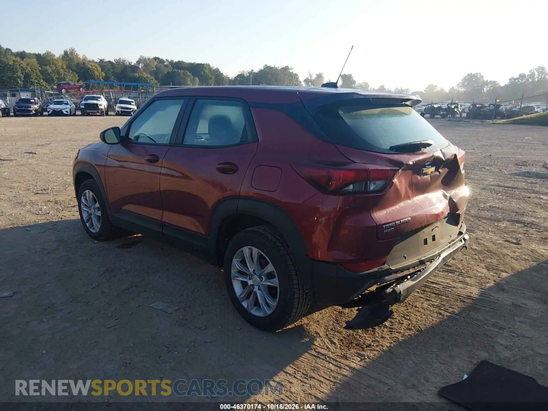 3 Фотография поврежденного автомобиля KL79MNSL7MB071929 CHEVROLET TRAILBLAZER 2021