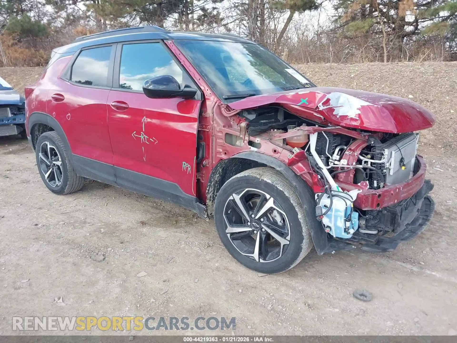 1 Photograph of a damaged car KL79MTSL3MB092068 CHEVROLET TRAILBLAZER 2021