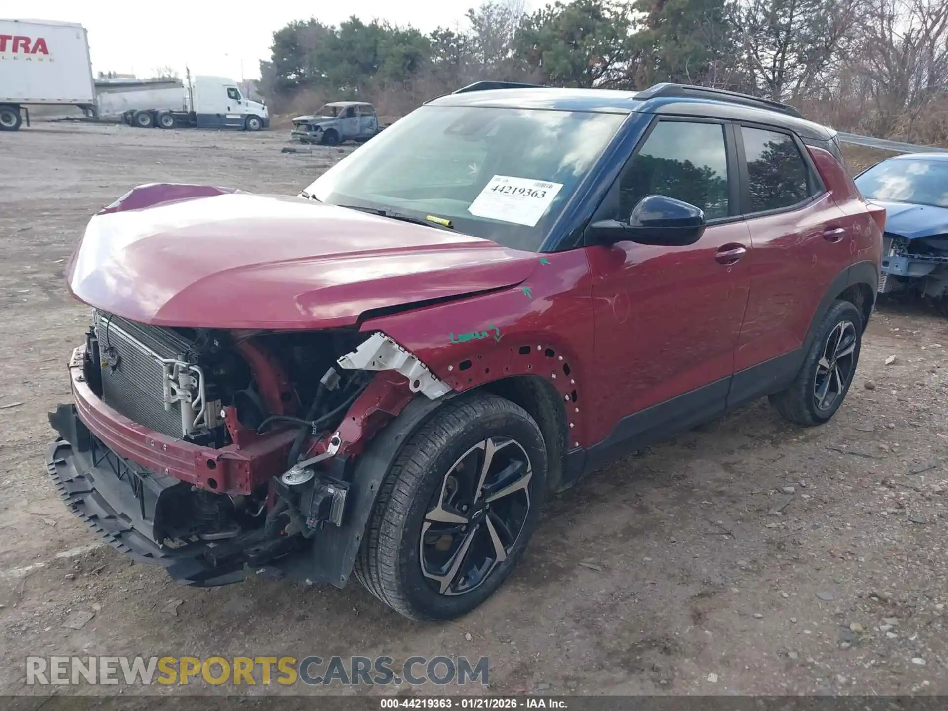 2 Photograph of a damaged car KL79MTSL3MB092068 CHEVROLET TRAILBLAZER 2021