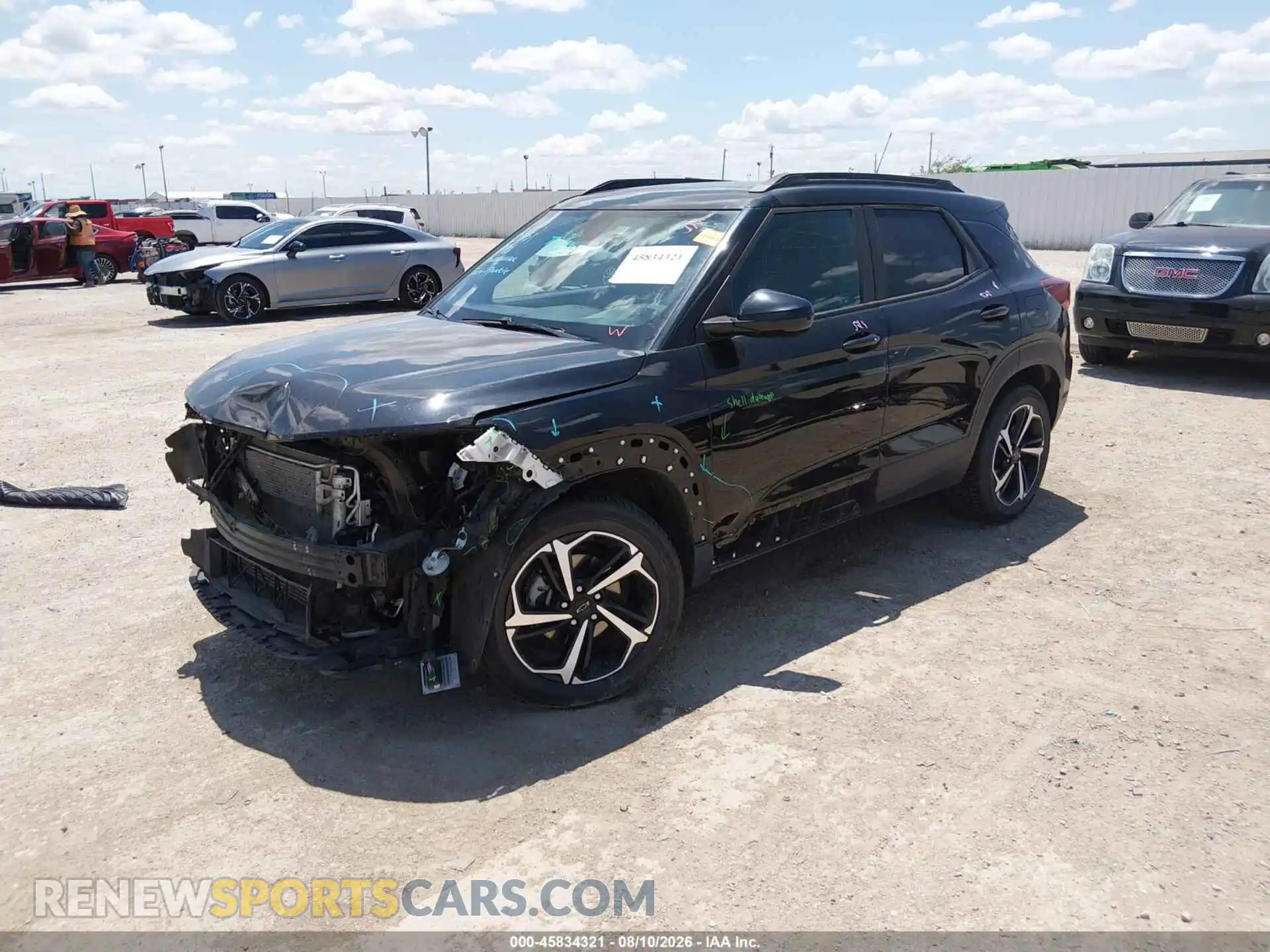 2 Photograph of a damaged car KL79MTSL5MB070217 CHEVROLET TRAILBLAZER 2021