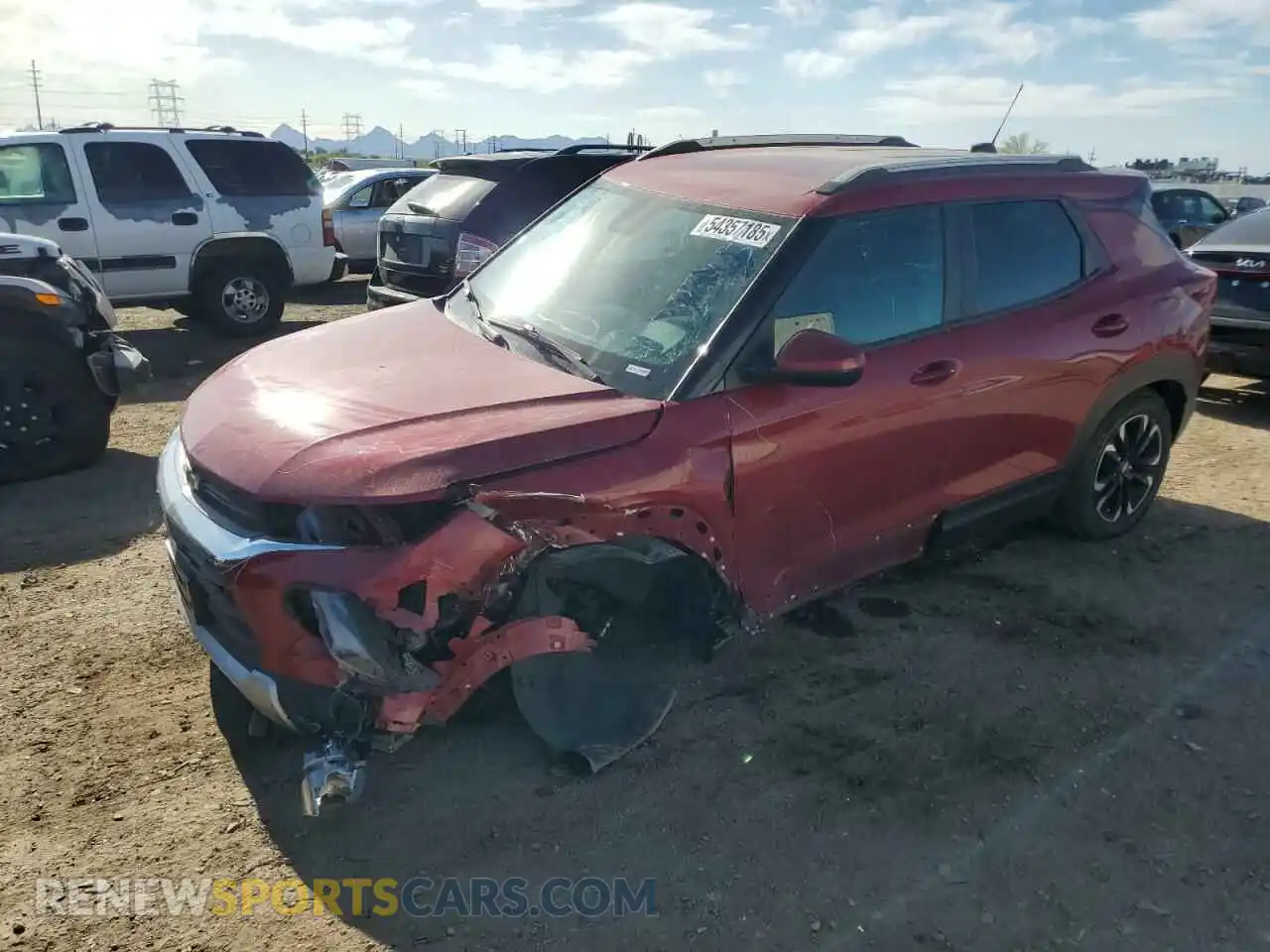 1 Photograph of a damaged car KL79MRSL3MB143345 CHEVROLET TRAILBLZR 2021
