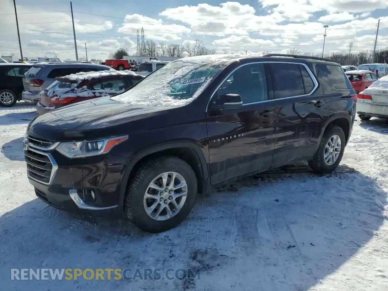 1 Photograph of a damaged car 1GNERGKW0MJ113234 CHEVROLET TRAVERSE 2021