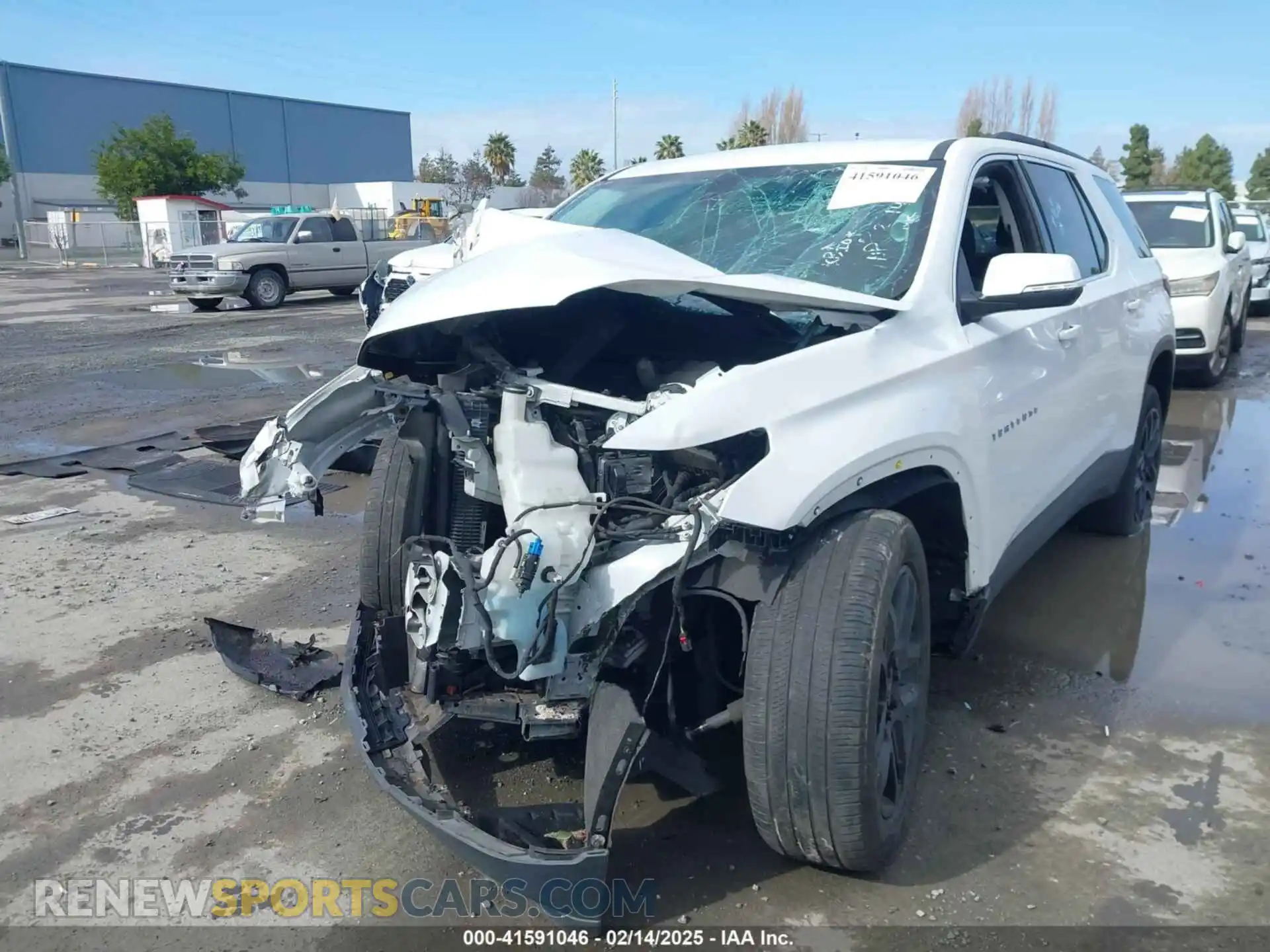 2 Photograph of a damaged car 1GNERGKW3MJ112997 CHEVROLET TRAVERSE 2021