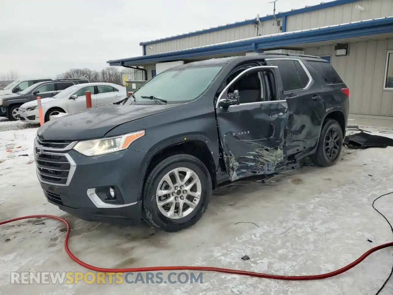 1 Photograph of a damaged car 1GNERGKW4MJ181732 CHEVROLET TRAVERSE 2021