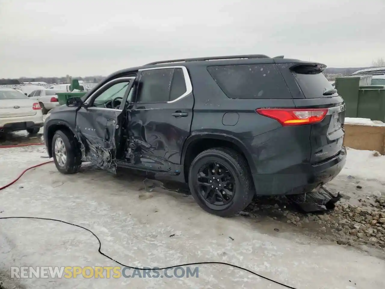 2 Photograph of a damaged car 1GNERGKW4MJ181732 CHEVROLET TRAVERSE 2021
