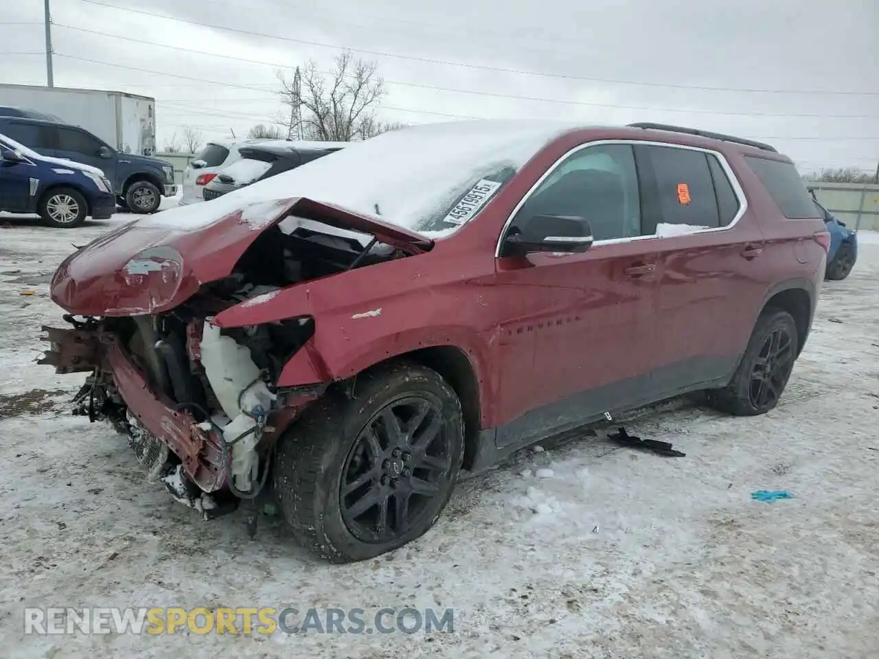 1 Photograph of a damaged car 1GNERGKW7MJ107382 CHEVROLET TRAVERSE 2021