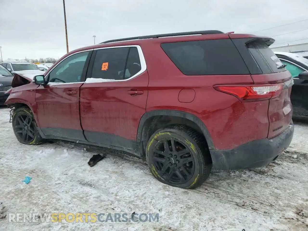 2 Photograph of a damaged car 1GNERGKW7MJ107382 CHEVROLET TRAVERSE 2021