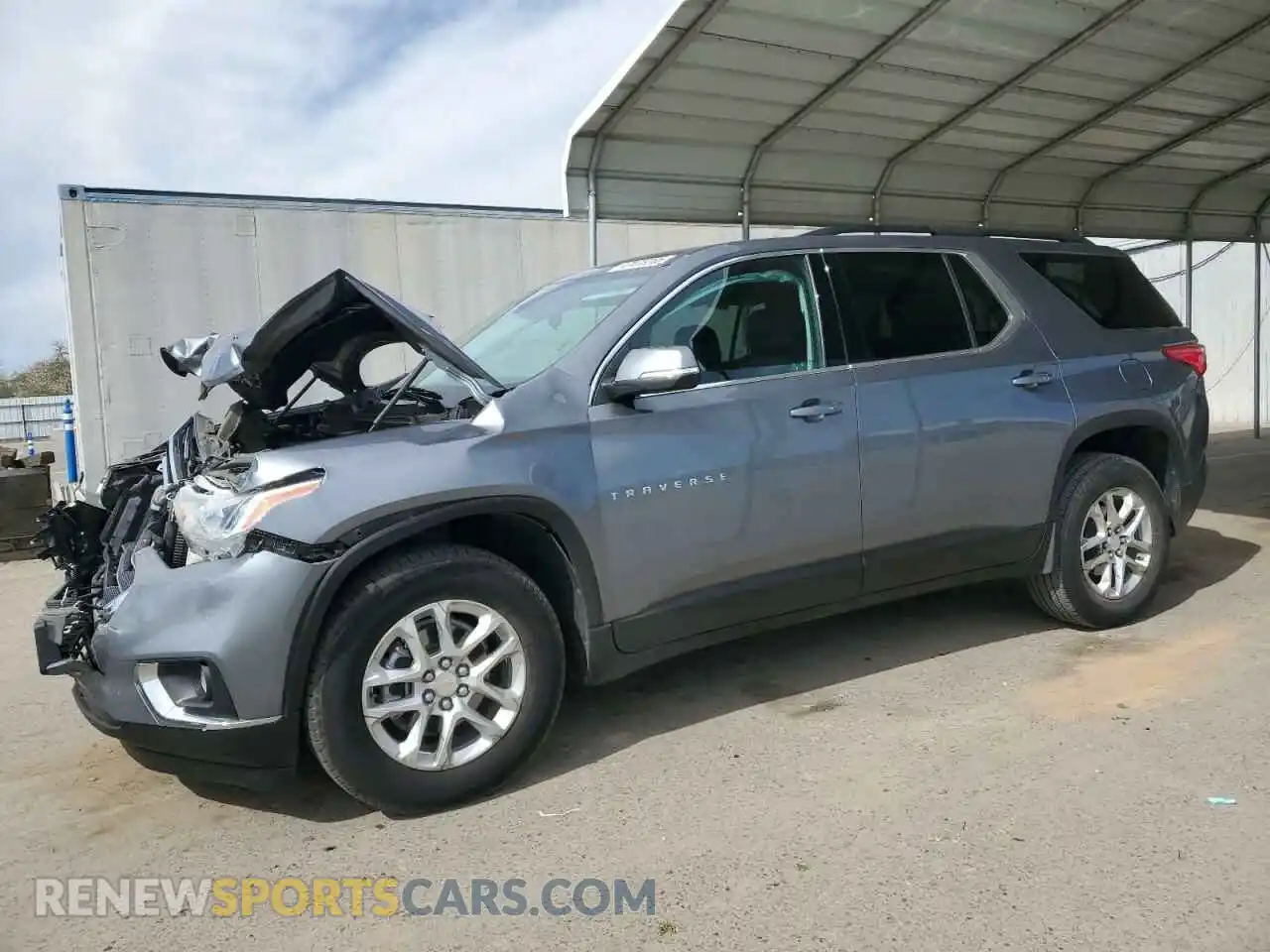 1 Photograph of a damaged car 1GNERGKW7MJ249943 CHEVROLET TRAVERSE 2021