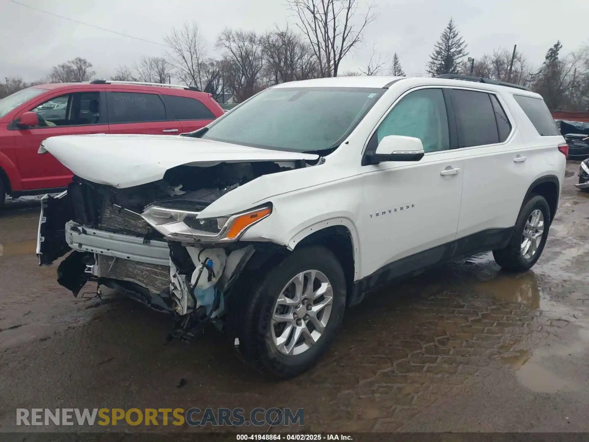 2 Photograph of a damaged car 1GNERGKW8MJ243343 CHEVROLET TRAVERSE 2021