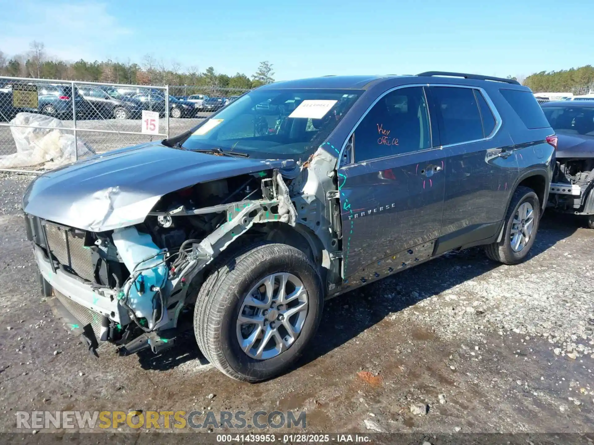 2 Photograph of a damaged car 1GNERGKW9MJ210996 CHEVROLET TRAVERSE 2021