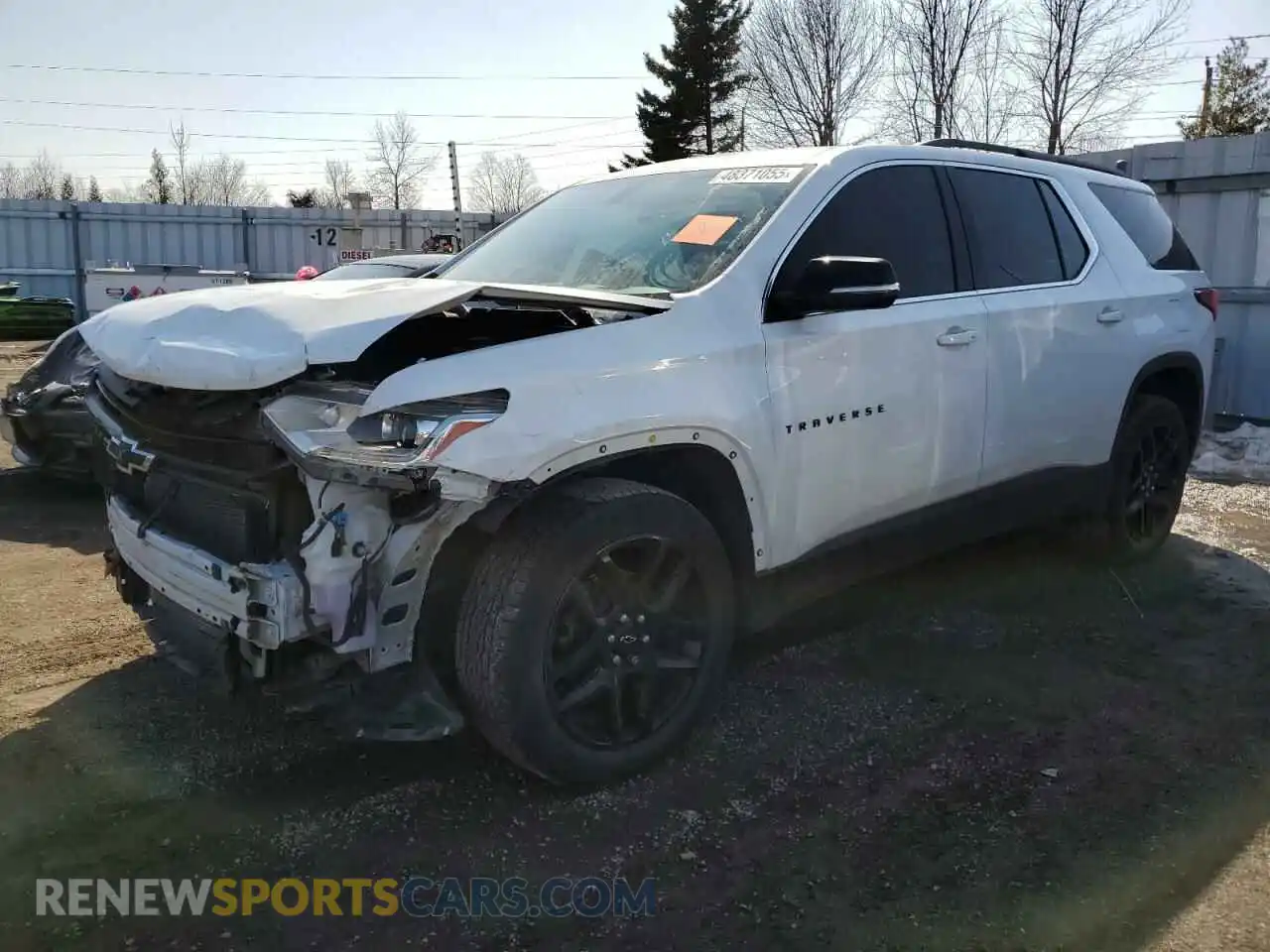 1 Photograph of a damaged car 1GNEVGKW4MJ144093 CHEVROLET TRAVERSE 2021