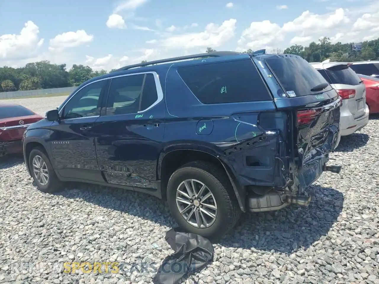 2 Photograph of a damaged car 1GNERGKW7PJ273793 CHEVROLET TRAVERSE 2023