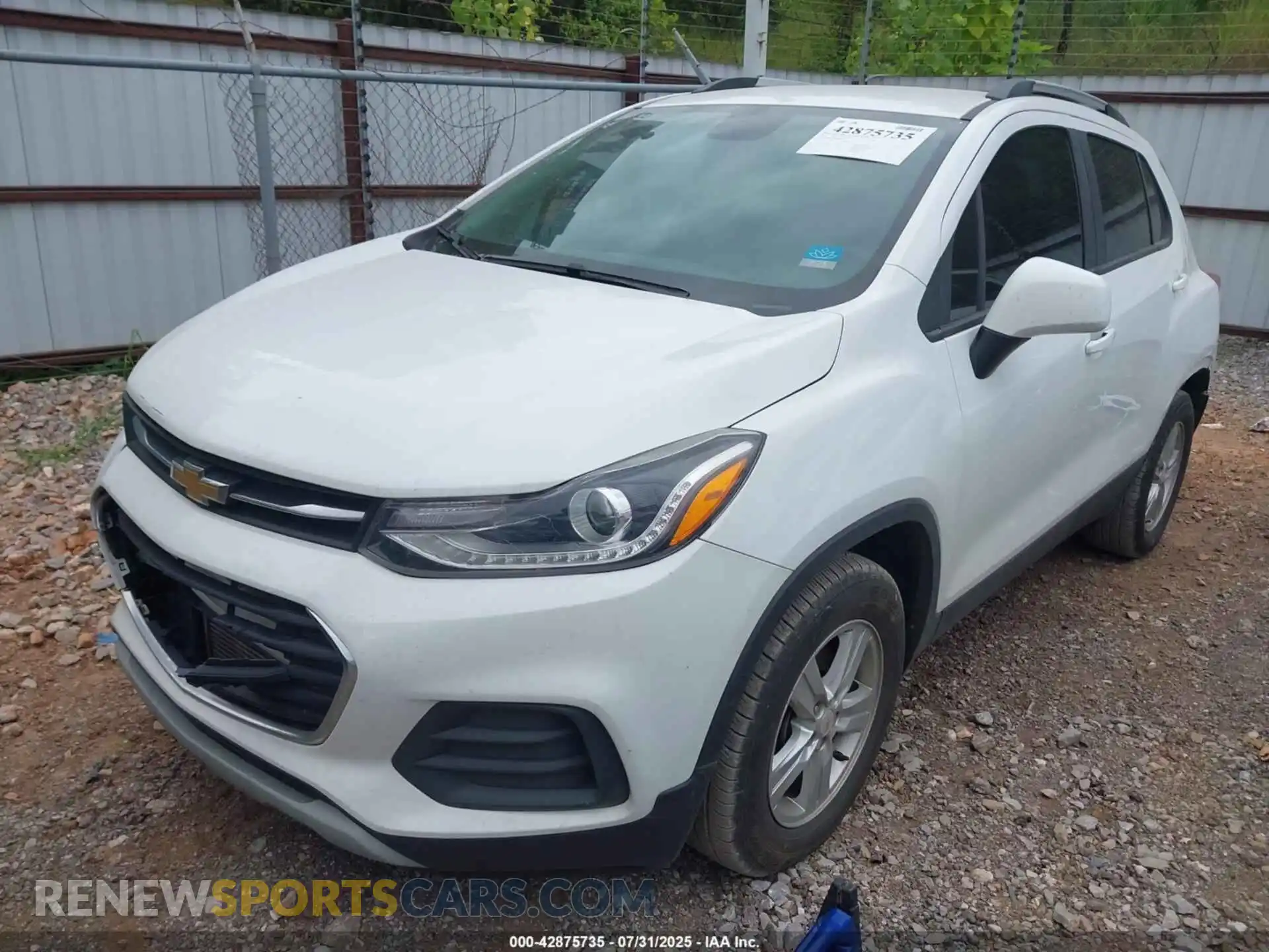 2 Photograph of a damaged car KL7CJLSB0MB303362 CHEVROLET TRAX 2021