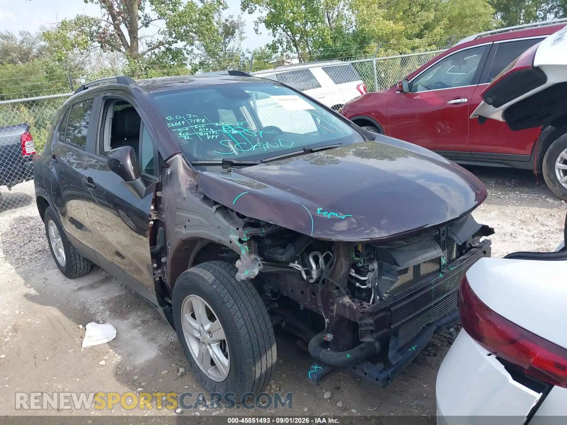 1 Фотография поврежденного автомобиля KL7CJLSB0MB319285 CHEVROLET TRAX 2021
