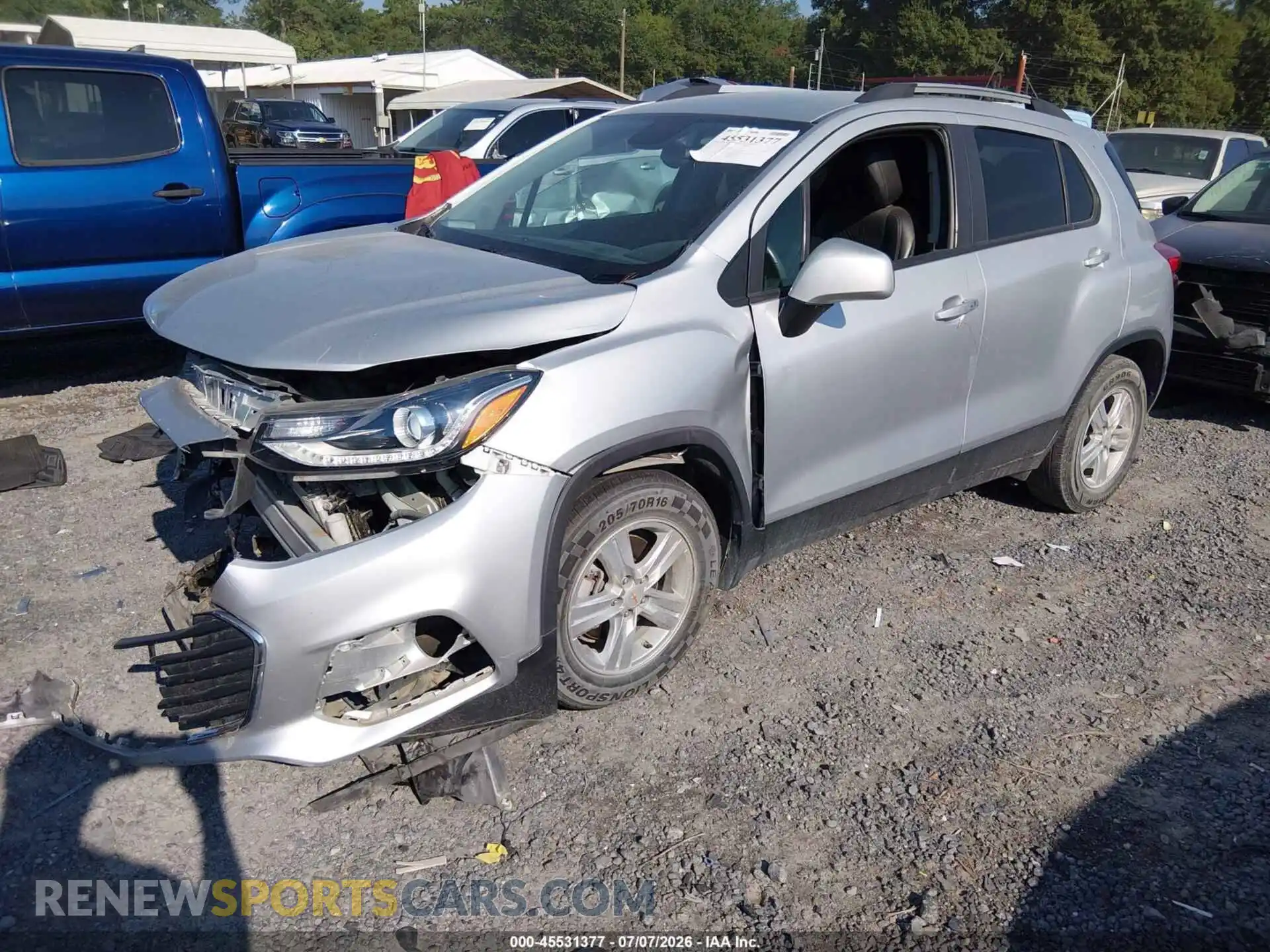 2 fotografías del automóvil dañado KL7CJLSB1MB317674 CHEVROLET TRAX 2021