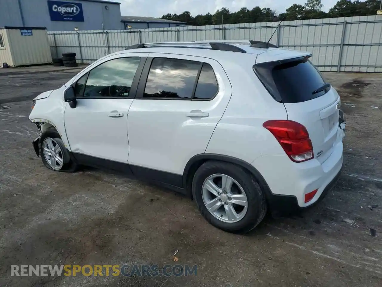 2 Photograph of a damaged car KL7CJLSB3MB314887 CHEVROLET TRAX 2021