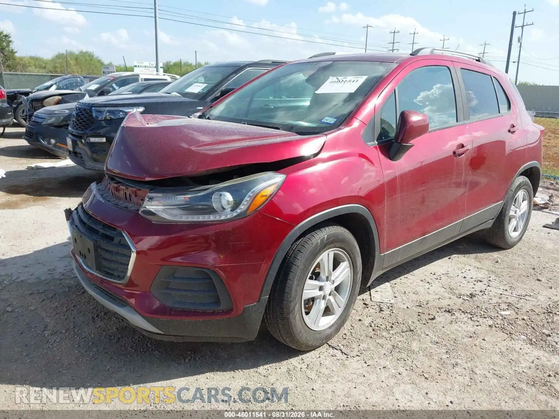 2 Photograph of a damaged car KL7CJLSM6MB376673 CHEVROLET TRAX 2021
