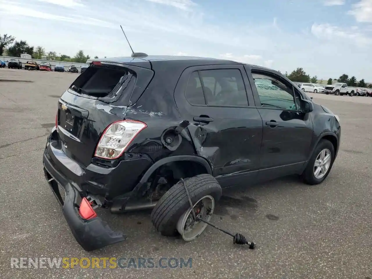 3 Photograph of a damaged car KL7CJNSM0MB365969 CHEVROLET TRAX 2021