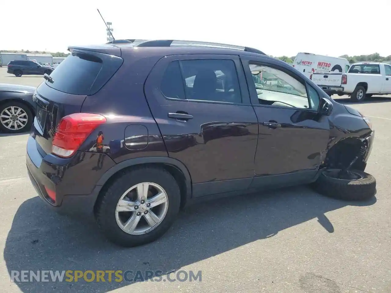 3 Photograph of a damaged car KL7CJPSB1MB333073 CHEVROLET TRAX 2021