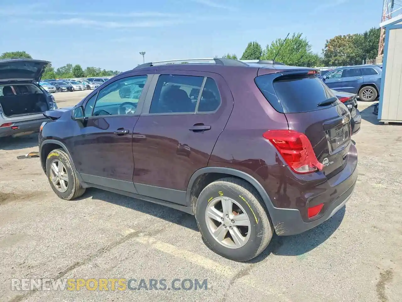 2 fotografías del automóvil dañado KL7CJPSB4MB326313 CHEVROLET TRAX 2021