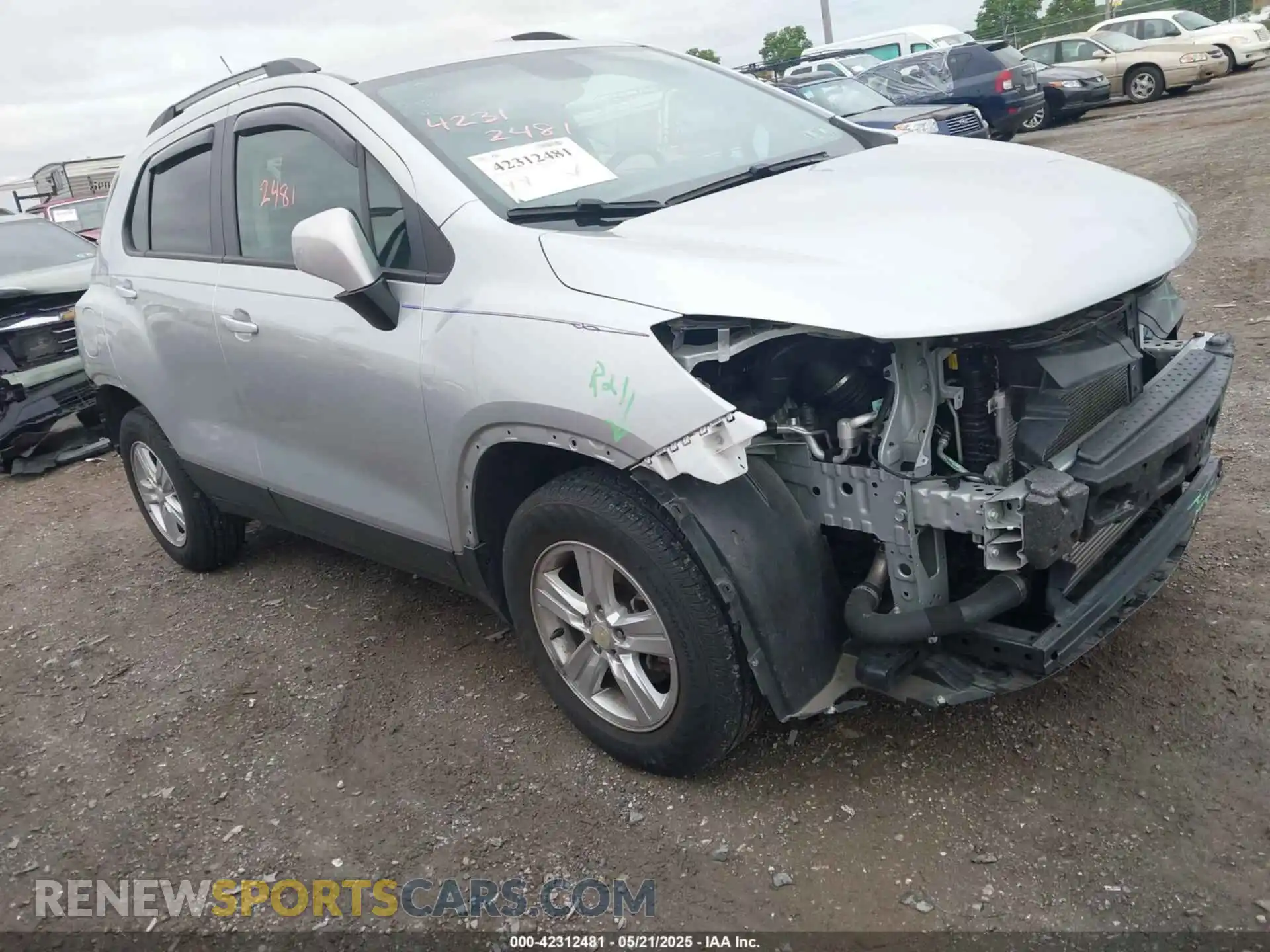 1 Photograph of a damaged car KL7CJPSM9MB362368 CHEVROLET TRAX 2021