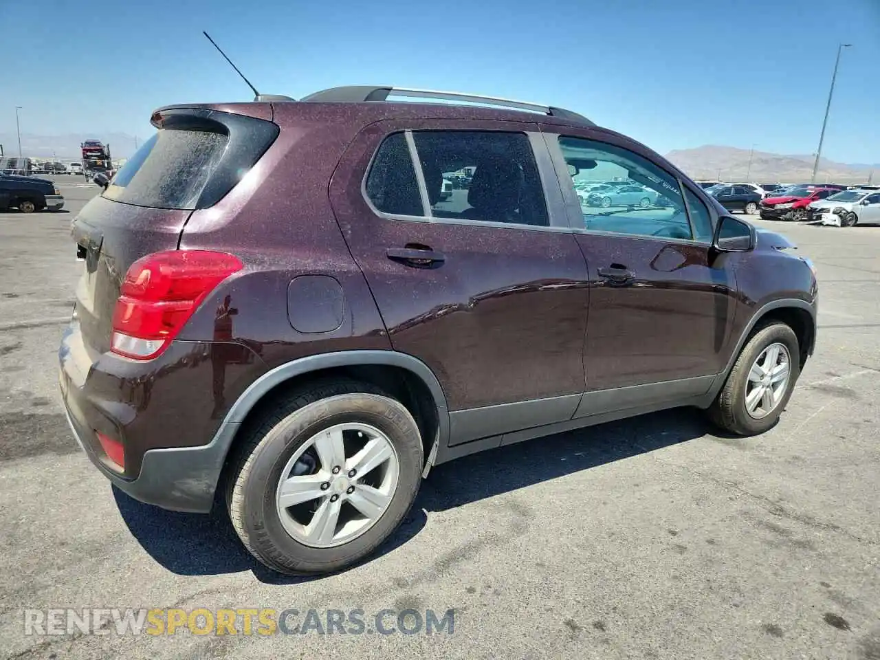 3 fotografías del automóvil dañado KL7CJPSMXMB371600 CHEVROLET TRAX 2021
