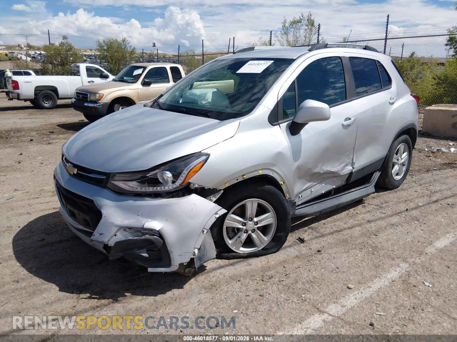 2 Photograph of a damaged car KL7CJLSM8NB565679 CHEVROLET TRAX 2022