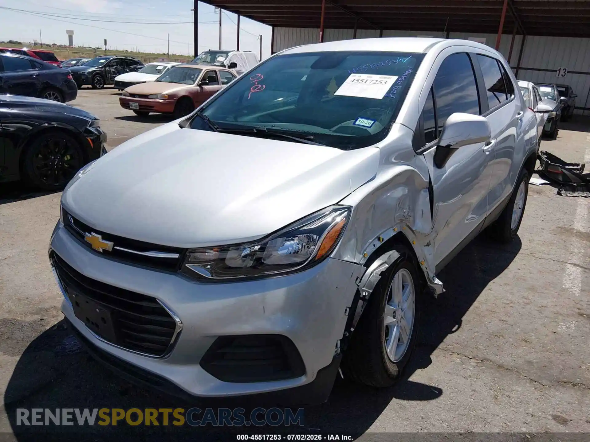 2 Photograph of a damaged car KL7CJNSM8NB544195 CHEVROLET TRAX 2022