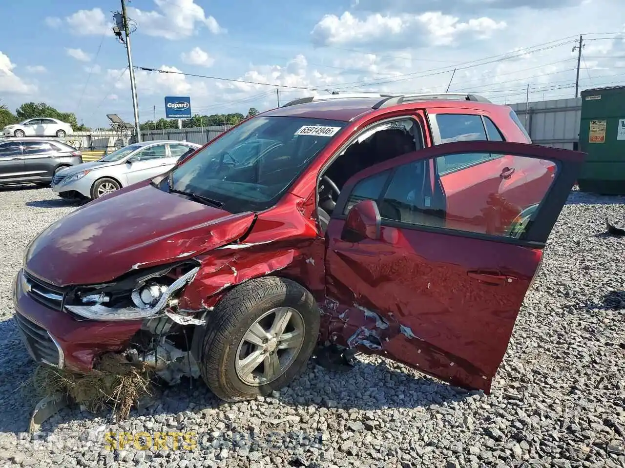 1 Photograph of a damaged car KL7CJPSM7NB526671 CHEVROLET TRAX 2022