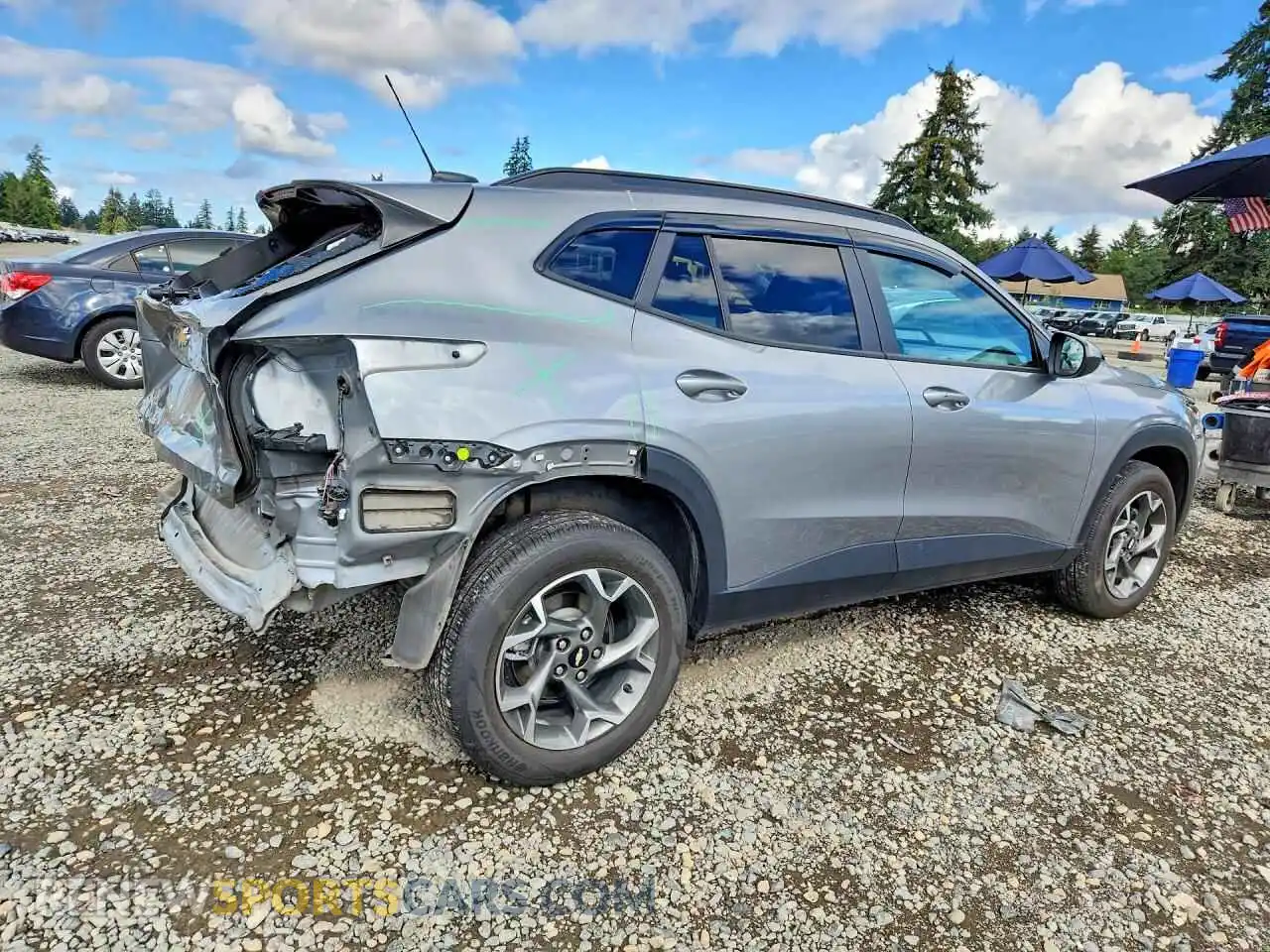 3 fotografías del automóvil dañado KL77LHE20RC048444 CHEVROLET TRAX 2024