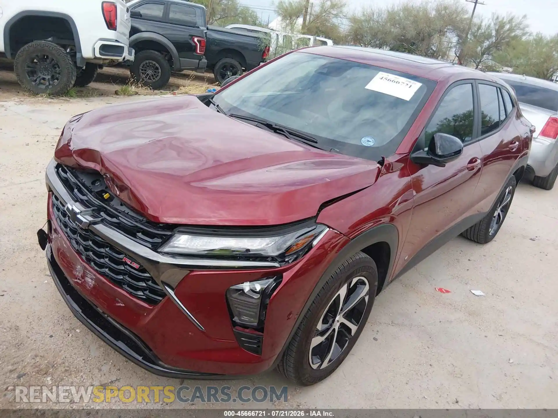 2 Photograph of a damaged car KL77LGEP2SC165387 CHEVROLET TRAX 2025