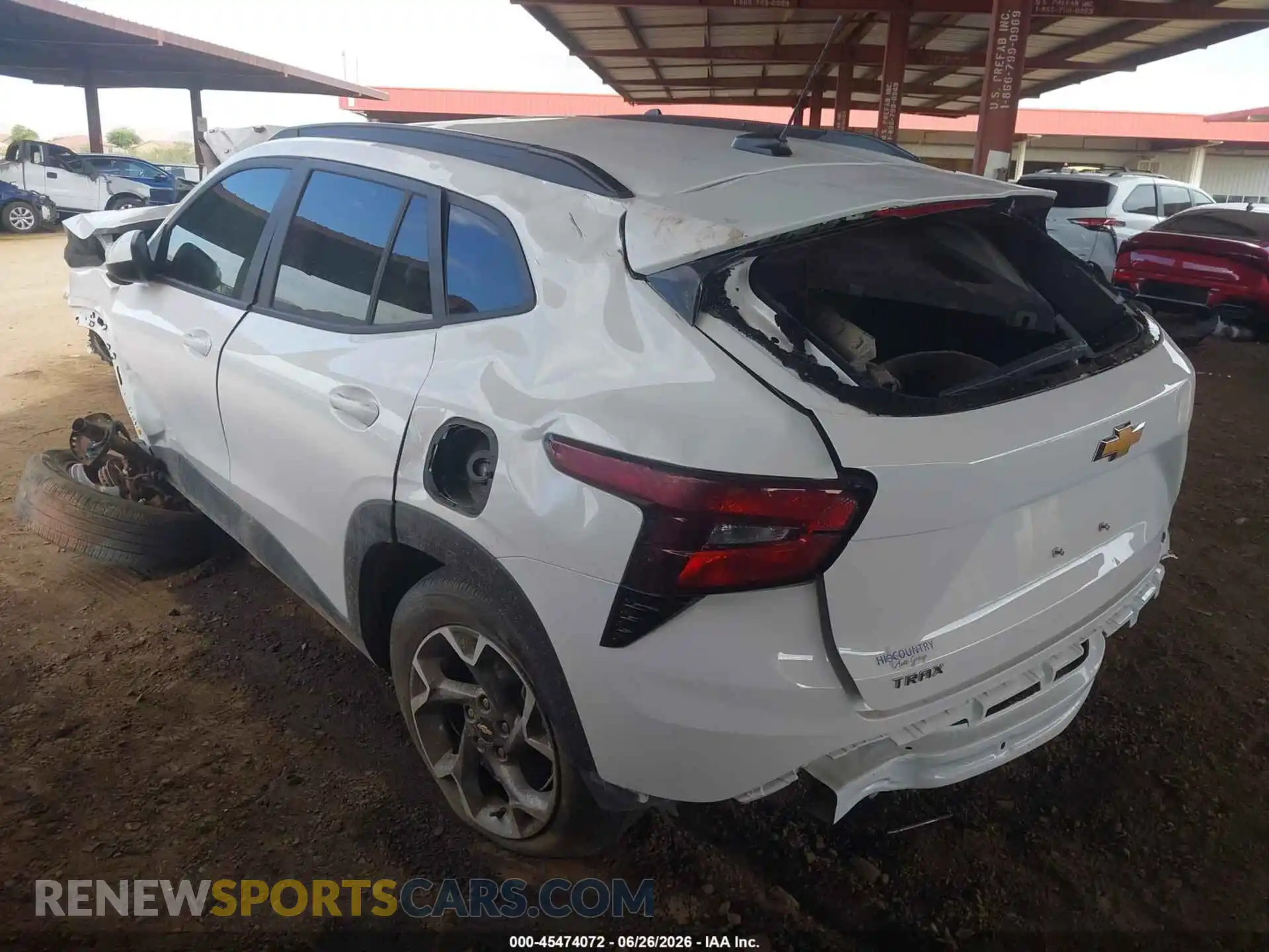 3 fotografías del automóvil dañado KL77LHEP1SC337317 CHEVROLET TRAX 2025