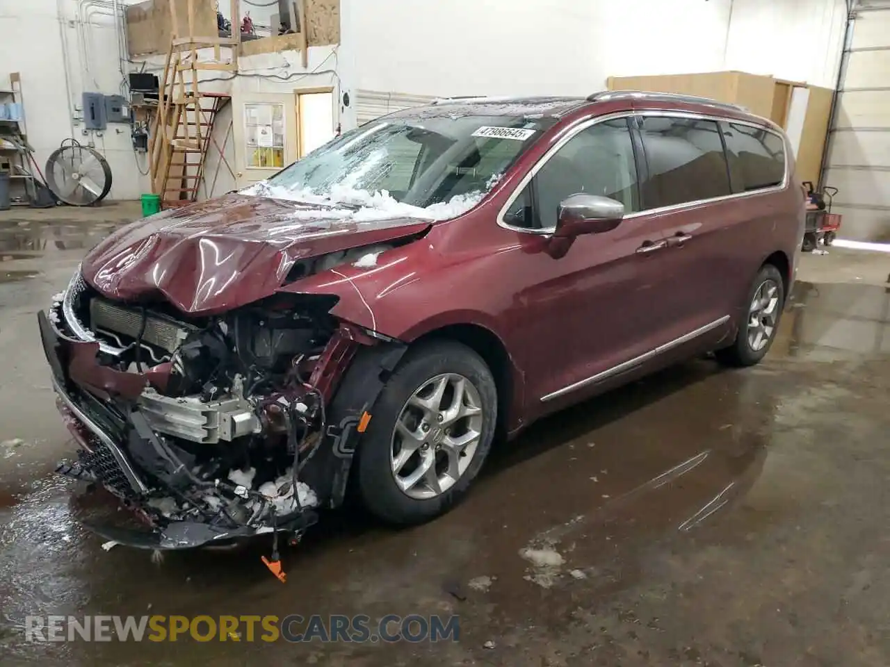 1 Photograph of a damaged car 2C4RC1GG7KR655417 CHRYSLER PACIFICA 2019
