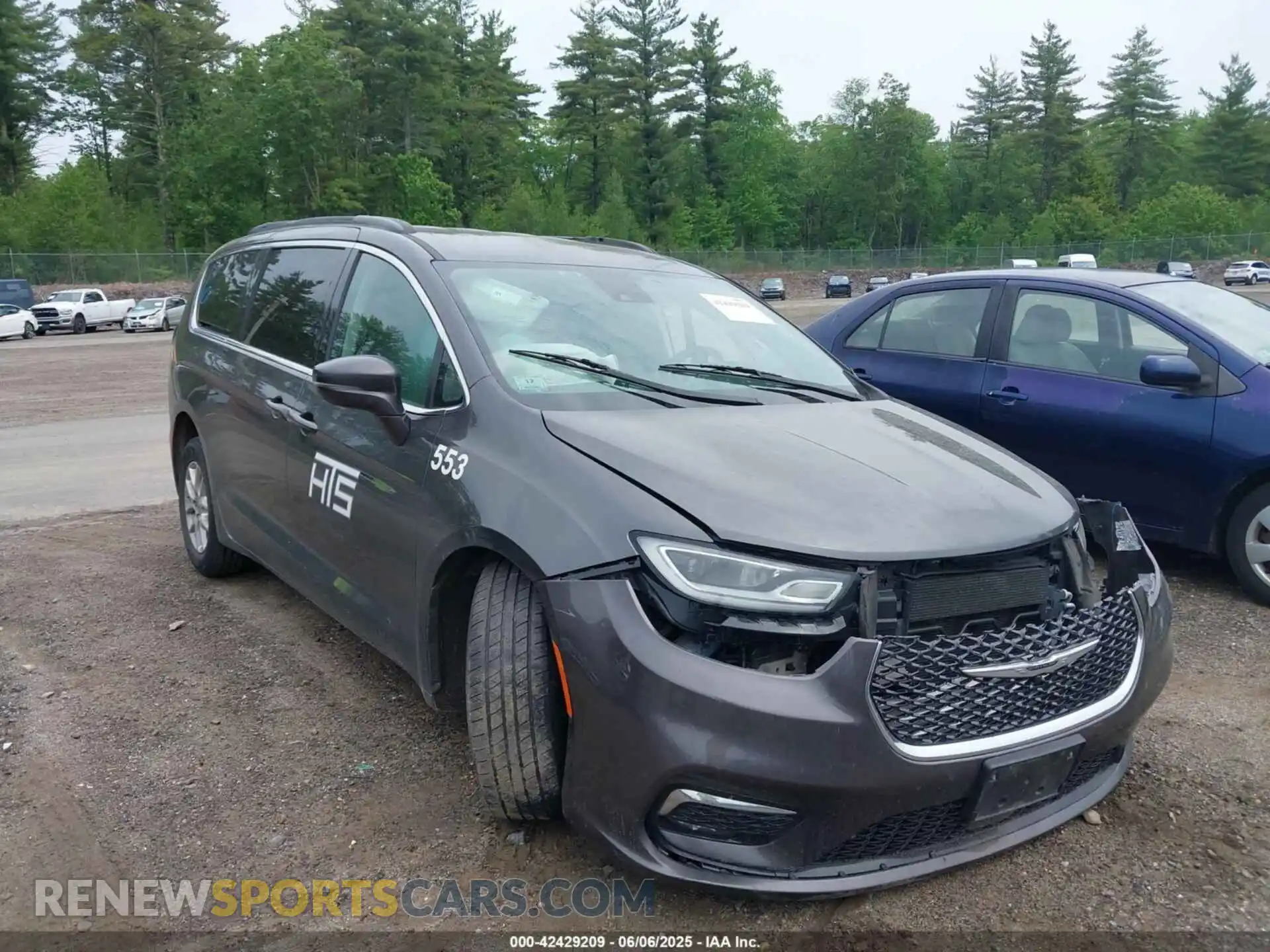 1 Photograph of a damaged car 2C4RC1BG3NR142631 CHRYSLER PACIFICA 2022