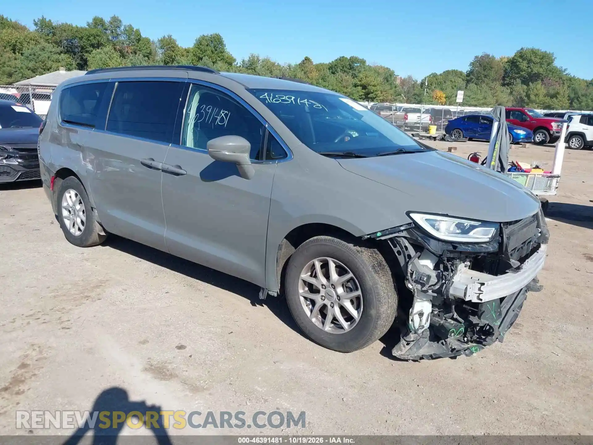1 Photograph of a damaged car 2C4RC1BG8NR142947 CHRYSLER PACIFICA 2022
