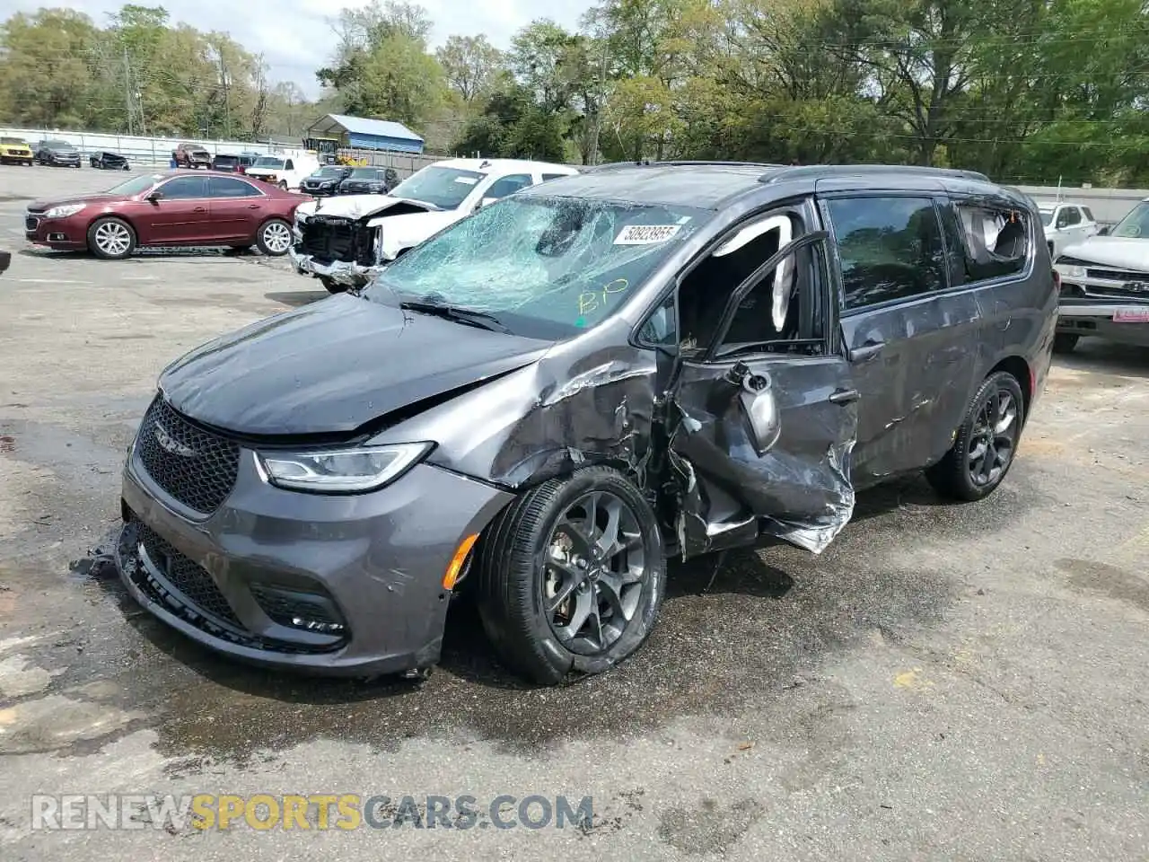 1 Photograph of a damaged car 2C4RC1BG8NR152314 CHRYSLER PACIFICA 2022